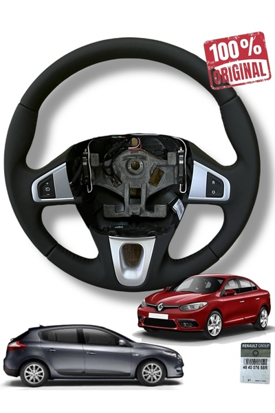 Renault Fluence - Megane 3 Deri Tuşlu Direksiyon Simidi 484007658R