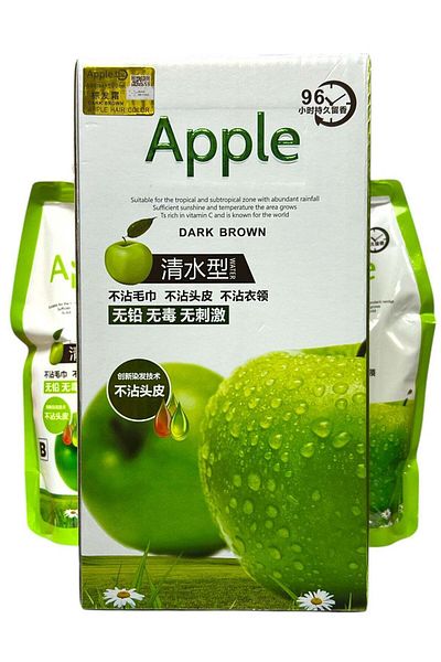 Apple Blossom Naturals Apple Natural Hair Color Cream Ammonia Free Dark Brown 1000ml