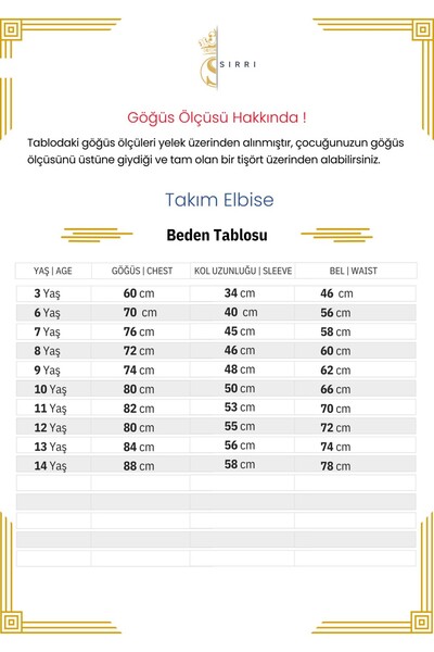 SIRRI Erkek Çocuk Damatlık Takım Elbise – Şal Yaka, Zincirli, Papyonlu - 6 Parça (1-14 yaş)