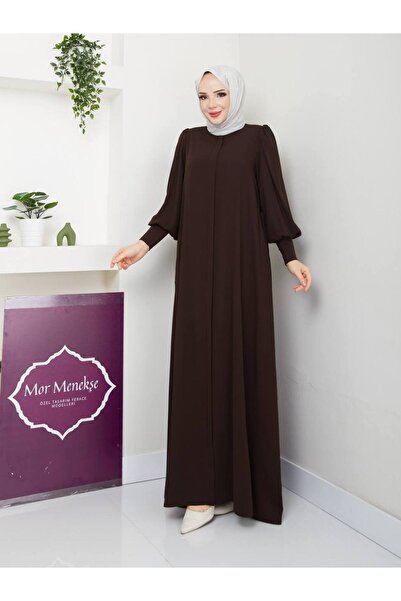 Mor Menekşe Eva model Ferace