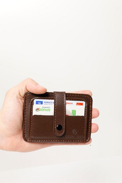 Fjellor Men's Brown Vegan Leather Sports Card Holder