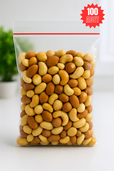 YOK YOK AMBALAJ Kilitli Torba Kına Çerez Poşeti 9x11cm 100 Adet 1 Paket