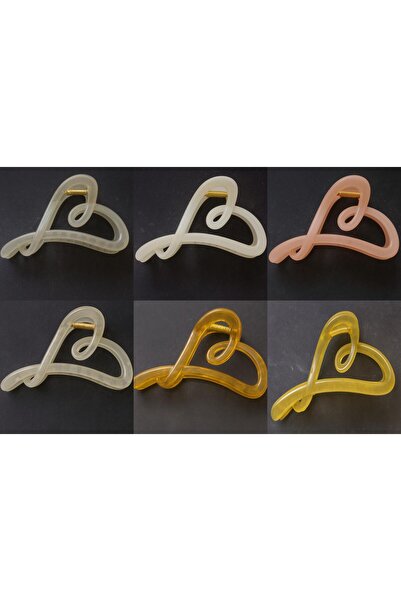 Srctech Set de 6 agrafe de păr Pinterest Heart Model