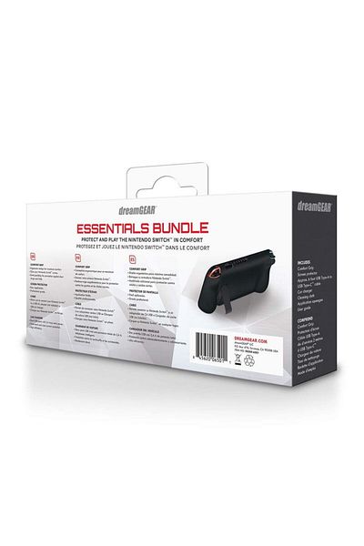 Generic Essentials Bundle for Nintendo Switch – Comfort Grip, Screen Protector, Charge Cable, Car Charger
