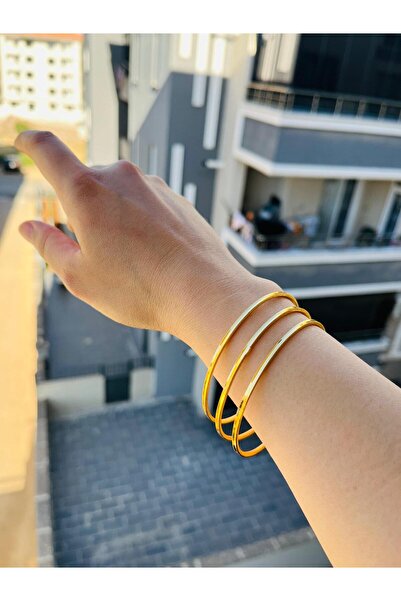 ESDE Ajda Gold Kaplama Kararma Yapmaz Bilezik (Tek Adet Fiyatıdır)