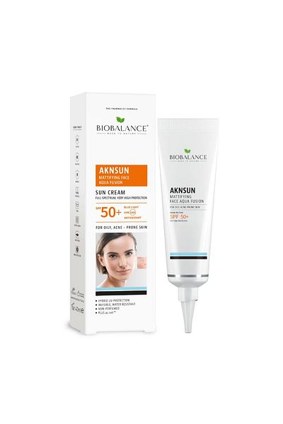 probio balance AKNSUN Mattifying Cream with SPF 50+, for Acne-Prone and Oily Skin, Bio Balance, 40 ml