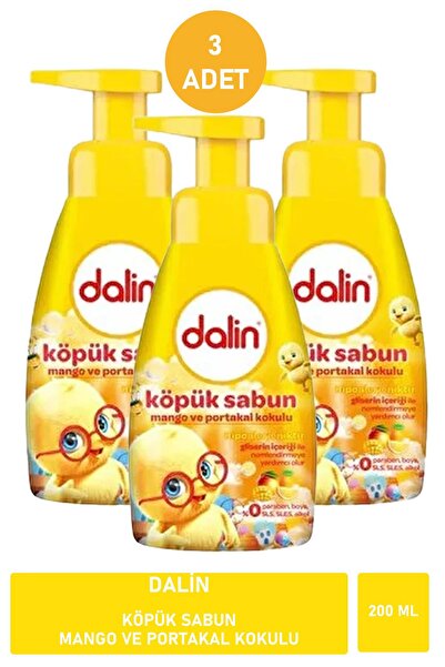 Dalin Seddar Collection Köpük Sabun Mango ve Portakal Kokulu 200 ml X 3 ADET