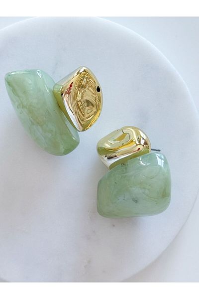 CHARMLUCKY Gold Top Earrings