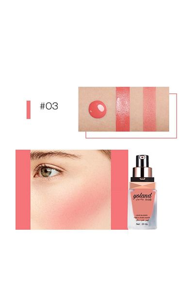 YOLAND BEAUTY Yoland Beauty Liquid Blush, Shade 03, Pink
