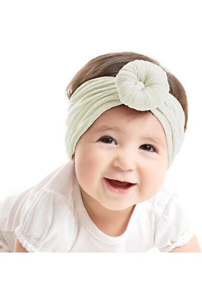 tgc عصابة رأس مرنة للأطفال من ذا جيرل كاب مصنوعة من النايلون المرن، مجموعة متنوعة من عصابات الشعر للأطفال - قطعتان (أبيض)