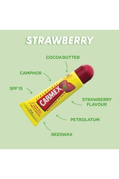 Carmex Carmex Daily Care Lip Balm Strawberry SPF 15, 0.35 oz (Tube in Blister Pack)