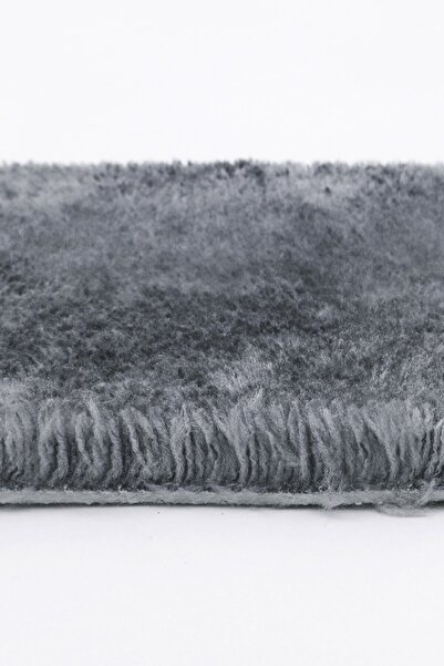 Sarar Lüx Post Peluş Kesme Halı Yolluk Kaymaz Taban Yıkanabilir Pofuduk Antrasit