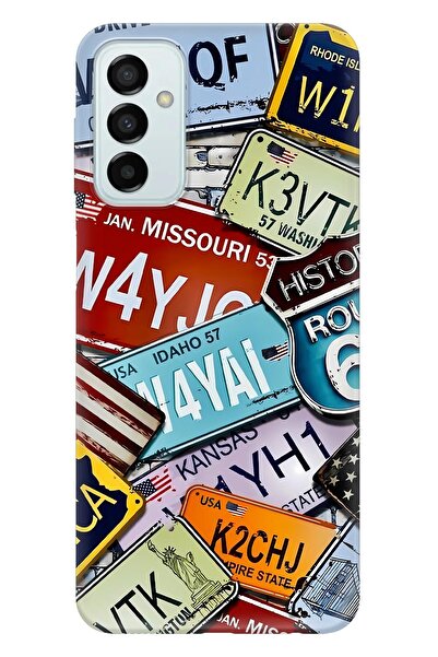 Lopard Case for Samsung Galaxy M23 Protection Case Covers 35 America Plates Green Blue