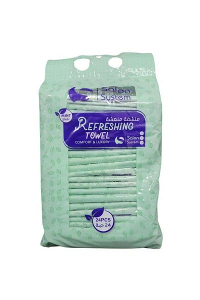 Salon System Refreshing Towel from Salon System - Mint Scent 24 Pieces