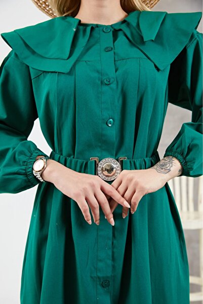 DAS KLEID Belted Dress Khaki