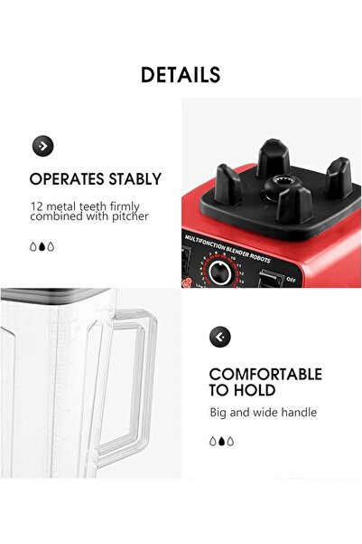 Silver Crest 2 in 1 4500W Commercial Blender & Grinder – 15-Speed Ice Crusher, Juicer, 2.5L Capacity