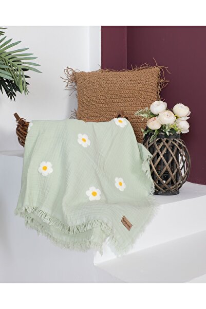 Punch Işlemeli 4 Kat Pamuk Müslin Bebek Battaniye