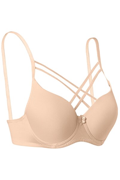 Ebru Sutien cu șnur încrucișat cu micro salopetă Push Up cu suport din silico...