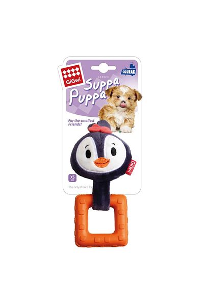 Gigwi 8013 Suppa Puppa Penguin Teeth Scratching Square