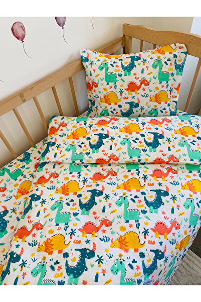 GLOYDEN طقم غطاء لحاف بيبي موسلين ديناصور 100x150