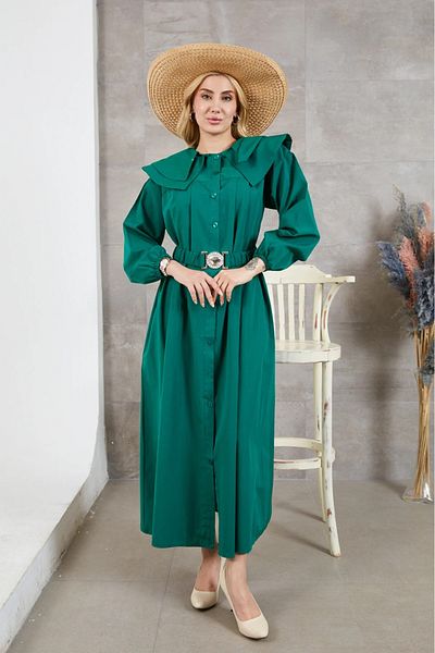 DAS KLEID Belted Dress Khaki