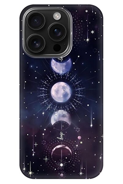 Lopard Apple iPhone 16 Pro Max Colorful Case Covers 50 Mystic Astrology Navy Blue