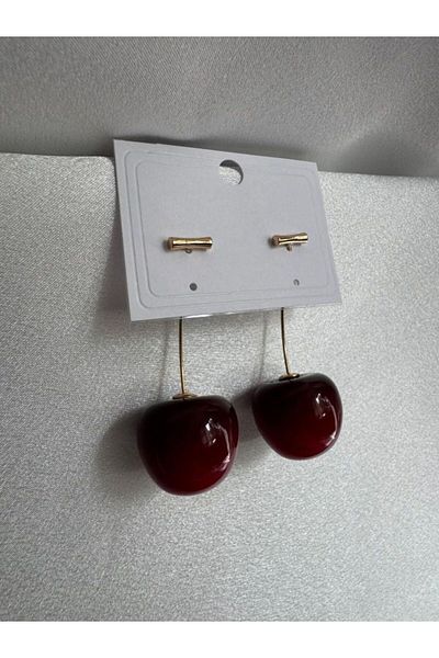 PARLAK EVREN Cherry Bomb – Pendulum Cherry Earrings