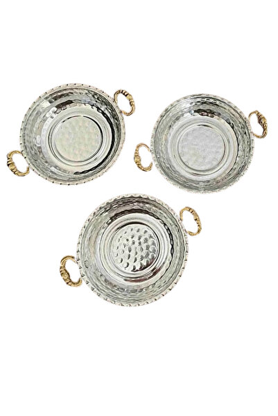 COPPERMALL HANDMADE Mini Bakır Tava Kahvaltılık Sunumluk Meze Çerez Tabağı 3'...