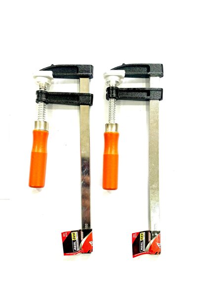 Worldtec 2 Adet Ahşap Saplı F Tipi Mobilyacı Marangoz Işkencesi 50x200 mm