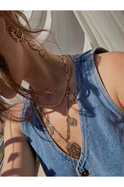 The Fine Store قلادة رمزية موديل العلامة التجارية الثنائية