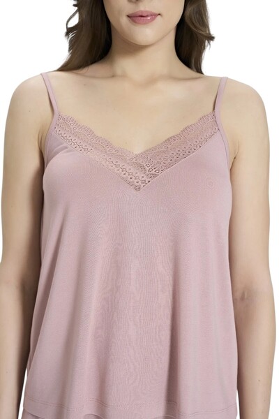 feyza pijadore Σετ πιτζάμες με λουράκια με δαντέλα