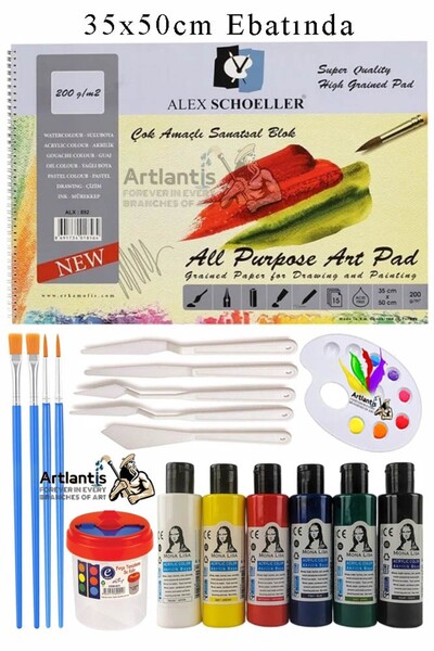 Artlantis Alex Schoeller Bloc artistic multifuncțional 35x50 200 gr 15 coli V...