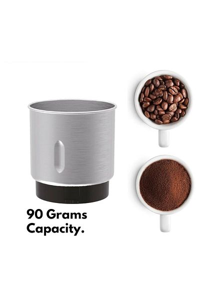 Generic مطحنة قهوة كهربائية 90 جرام، محرك قوي 150 واط، مع شفرات من الفولاذ المقاوم للصدأ للفاصوليا والتوابل والمكسرات