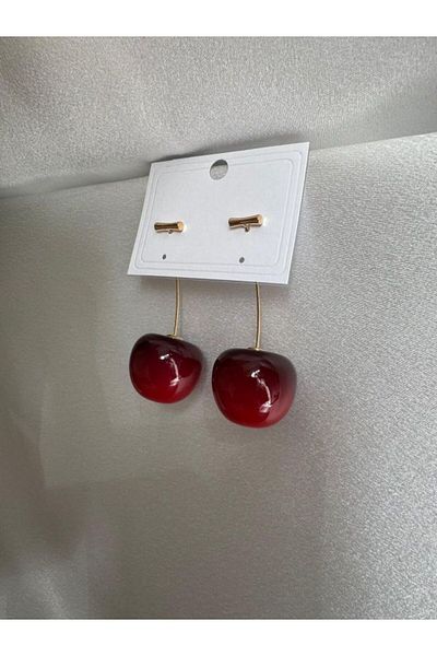 PARLAK EVREN Cherry Bomb – Pendulum Cherry Earrings