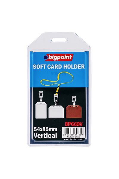 Bigpoint Card Container Vertical Transparent 54X85Mm 5 Pack Bag
