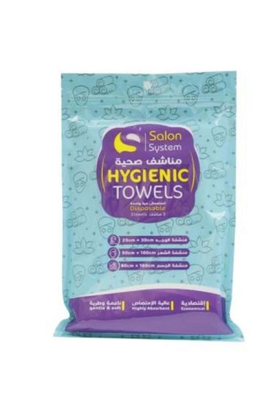 Salon System - Disposable Hygiene Towels - Pack of 3