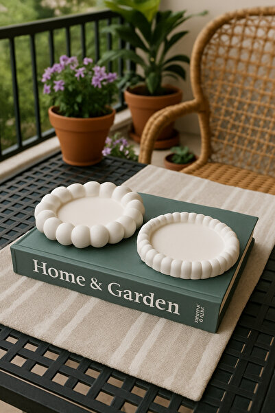 2-Piece Decorative Modern Plate Jewelry Plate Coaster