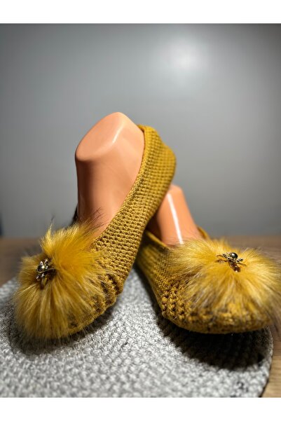 Bağımsız Hand Knitted Felt Sole Boots