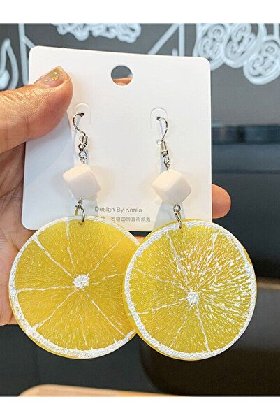 SYGGY Cercei Lemon, model felie lamaie, galben