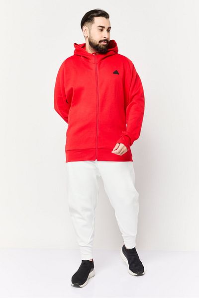 adidas Men Sportswear Fit Long Sleeve Outdoor Sweatshirt, Red