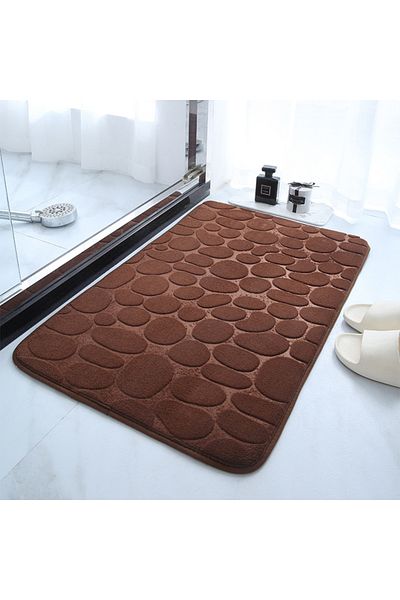 Choice 40cmx60cm BROWN Mat Non Slip Carpets Cobblestone Embossed Bathroom Bath In Wash Basin Bathtub Side F