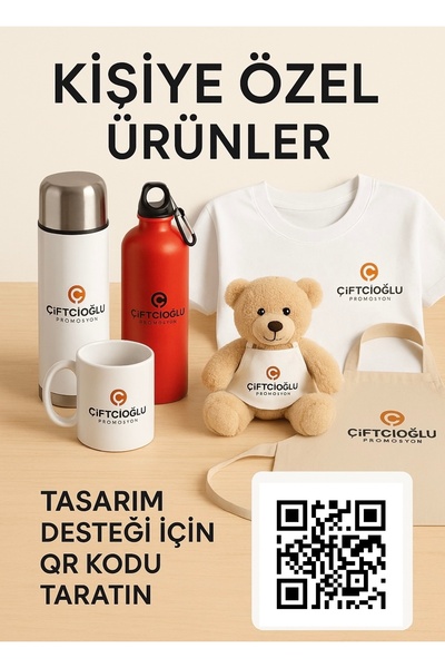 çiftçioğlu Kişiye Özel Fotoğraf ve Yazı Baskılı Sevgiliye Hediye 21cm Peluş Ayıcık