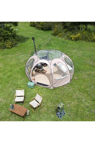 SHUFA Tam Otomatik Şeffaf KUBBE Çadır, Yağmuru ve kar yağışı izlenebilir 400*400*200CM