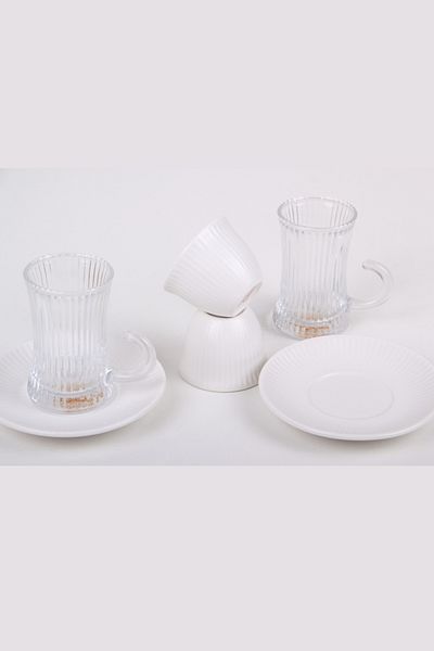 Generic Tea and coffee cups set with saucers