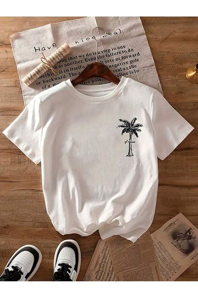 EVIus Tricou oversize Vibes Summer Printed Crew Neck