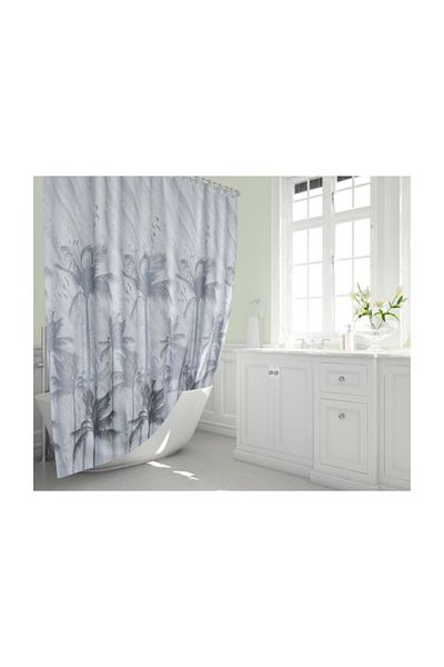 Zethome Κουρτίνα μπάνιου 2x120x200 Διπλό φτερό κουρτίνα ντους με δαχτυλίδι δώρο Κουρτίνα καμπίνας ντους 5104
