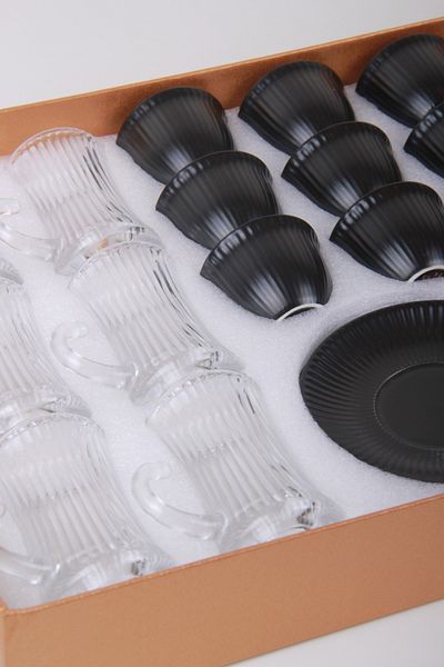 Generic طقم أكواب شاي وفناجين قهوة مع الصحون