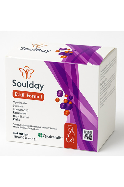 Soulday kadınlara özel miyo-inositol L-arjinin koenzim Q10 içeren multivitamin