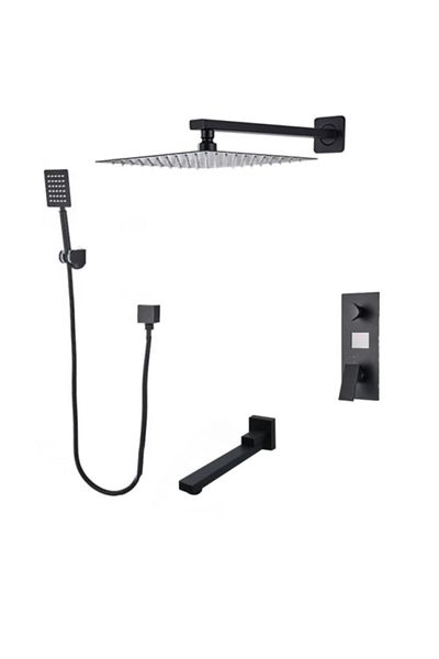 Blackswan Design Set baterie dus, Blackswan, Tip M73.24, model negru mat, dimensiune 40x40 cm
