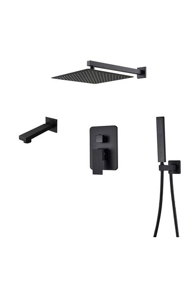 Blackswan Design Set baterie dus, Blackswan, Tip M73.58, model negru mat, dimensiune 40 cm